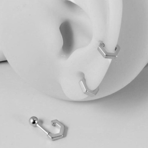 Piercing Microbell Reto Modelo 36 Aço 316L